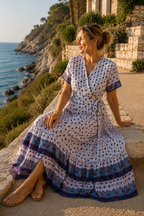 Indigo Sky Wrap Dress