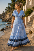 Azure Coast Wrap Dress