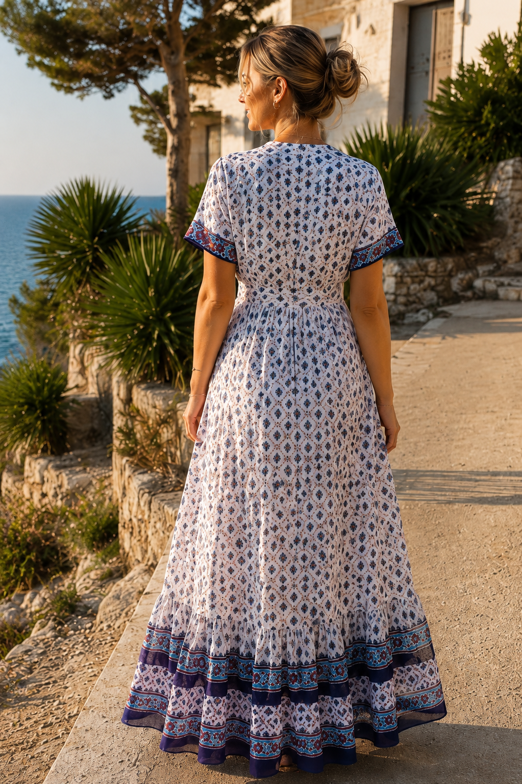 Indigo Sky Wrap Dress