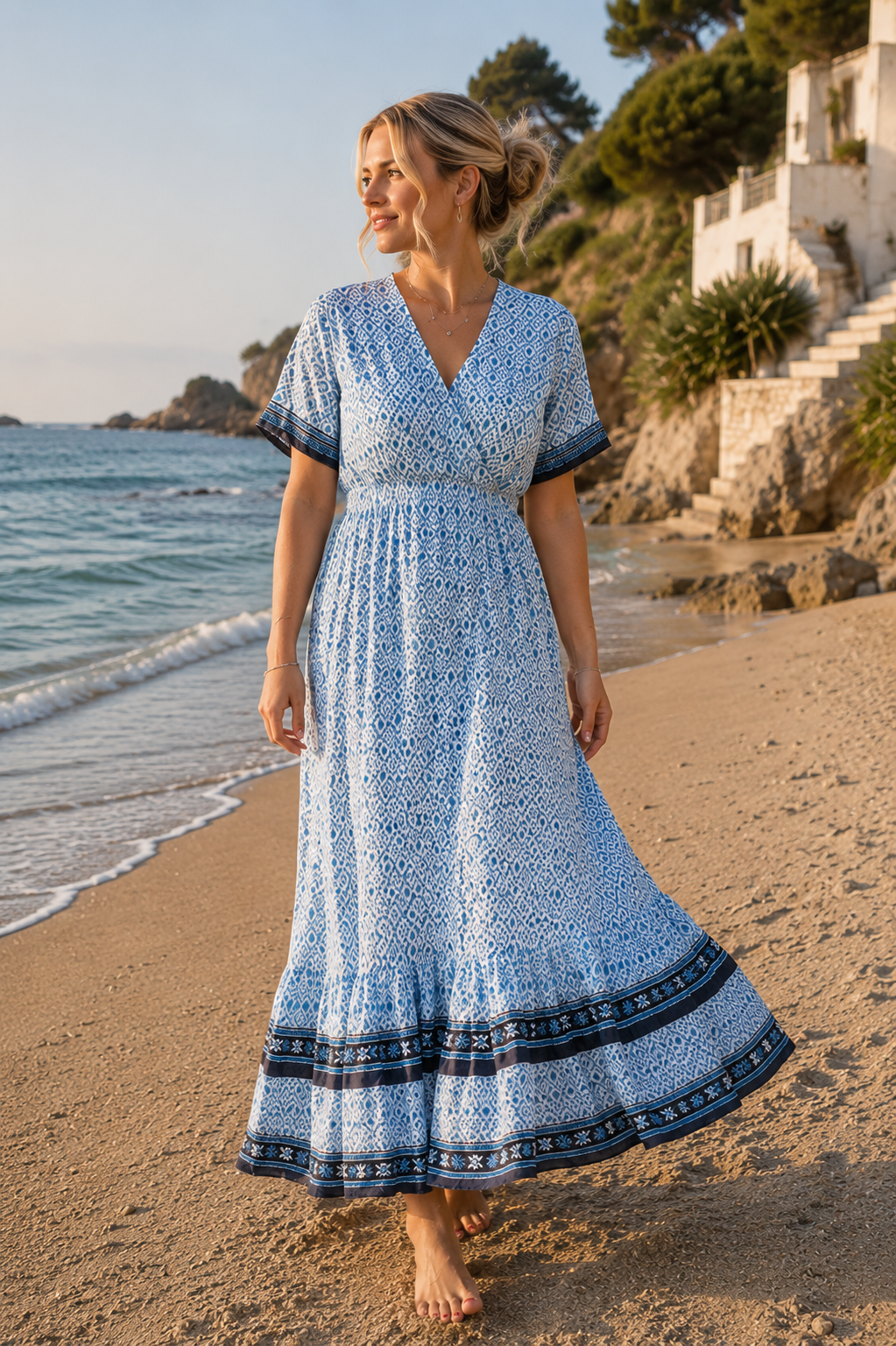 Azure Coast Wrap Dress