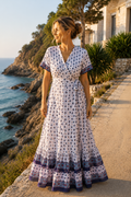 Indigo Sky Wrap Dress